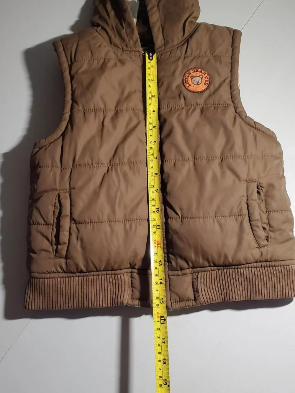 Gymboree Reversible Puffer Vest 'Little Bear Cub' Patch